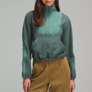 lululemon Fleece Pullover in Dark Green